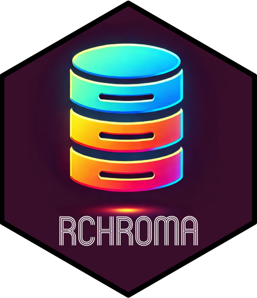 Hex Sticker of the R package rchroma. It shows a colorful database icon.