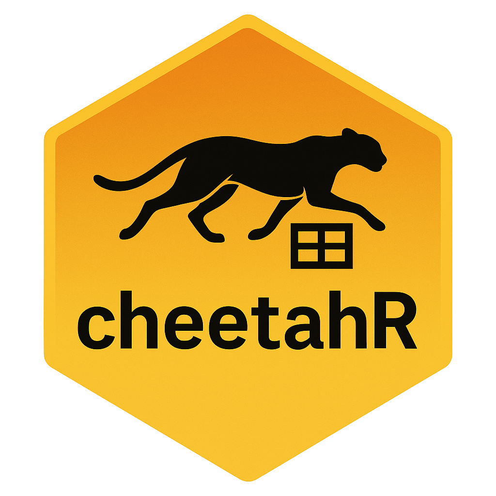 Hex Sticker of the R package cheetahR.