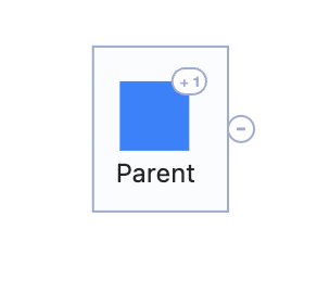 Parent node collapsed inside the combo, hiding the Child. The combo resizes to fit.